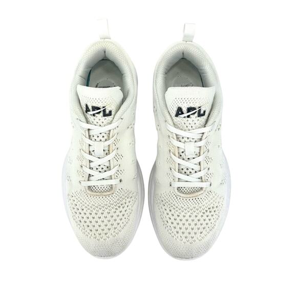 APL Techloom Pro Women Running Shoes Size 8.5 White Knit Breathable Laced Comfy - Picture 13 of 15